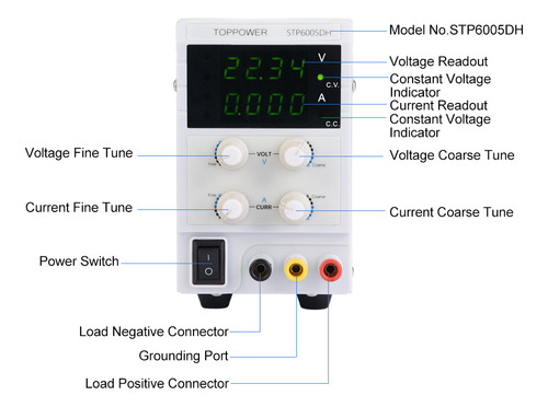 Fuente De Alimentación Regulada Stp6005dh 4 Led De Alta Corr