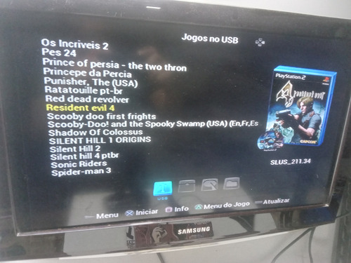 Playstation 2 Completo+hd Com 100 Clássicos De Ps2+ Memori C Preto (Usado)
