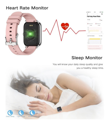 Smartwatch Mujer Hombre Reloj Inteligente Y Impermeable Ipx7