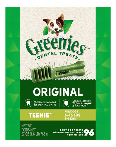 Golosinas Para Perros Greenies Original Teenie Dental Care,