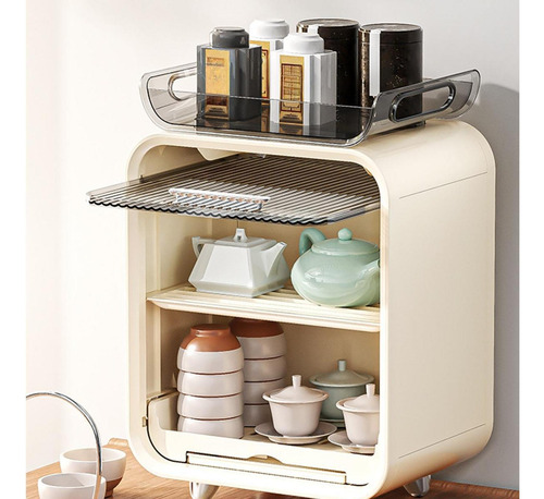 Estante De Almacenamiento De Biberones Con Beige Alto