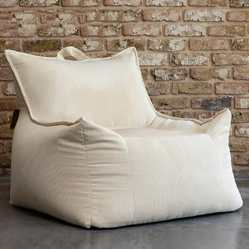 Funda Sillón Bean Bag Corduroy Gruesa Beige