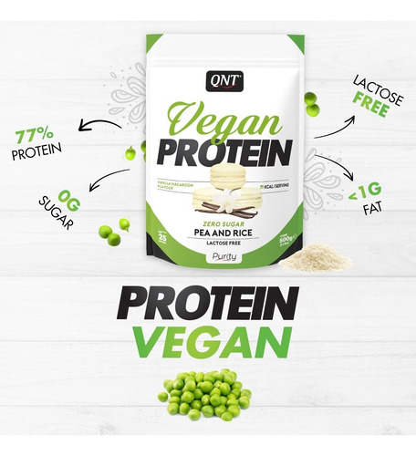Imagen 3 de 4 de Pack 10 Proteína Vegana Sin Azúcar 20 Grs