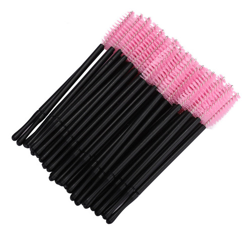 S Cepillo De Pestañas Desechable Pink Mascara Wands, 100