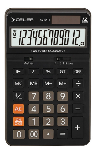 Calculadora Celer De Escritorio Cl-ex12 Color Negro