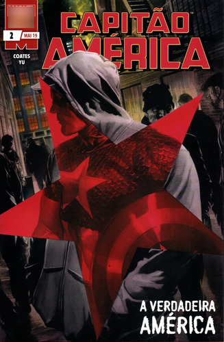 Capitão América - 3a Série/panini N° 2 - A Verdadeira América (lacrada) + 1 Envelope Com 4 Figurinhas + 1 Card Do Álbum Vingadores: Endgame