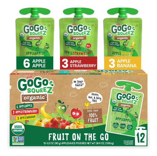 Gogo Squeez Paquete Variado De Frutas Orgnicas Sobre La Marc