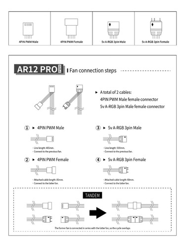 Cooler Fan Aigo Ar12 Pro Argb + Pwm 1 Fan Infinity Gamer Argb