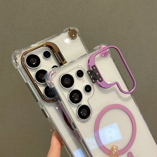 Funda Para Samsung De Transparente Uso Rudo Esquinas Reforzadas Con Magsafe+protector De Lente+soporte