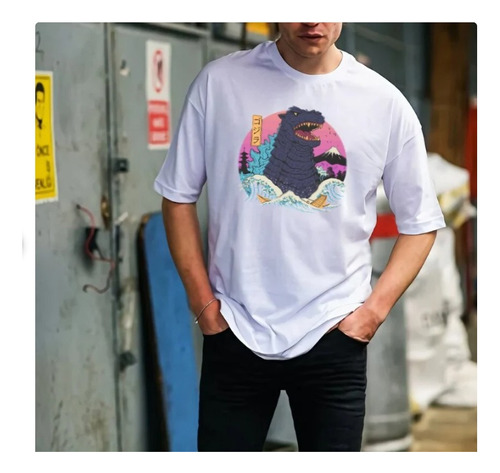 Polera Unisex Godzilla Monstruo Arte Algodon Estampado