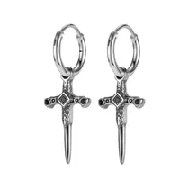 Comprar Aros Piercing Punk Rock Cruz, Acero Inoxidable, Hombre-mujer