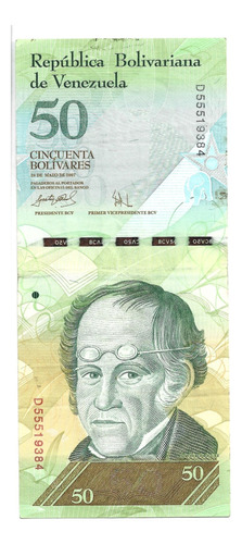 Liquido Billete De Venezuela.  50 Bolívares 2007
