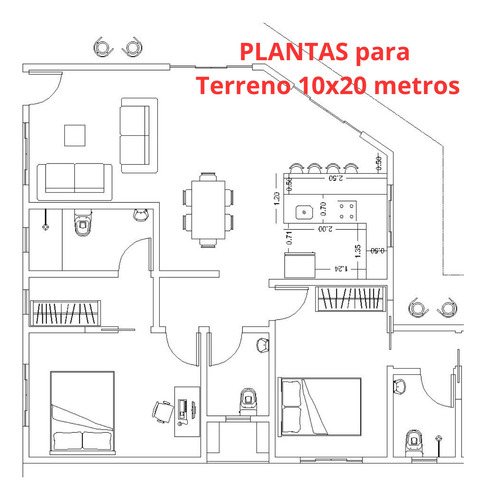 17 Planta Casas 3 Quartos Terreno 10x20 Metros