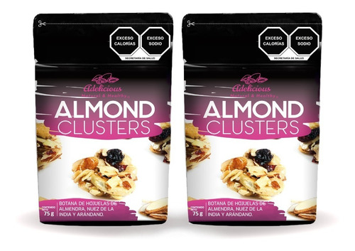 Adelicious Almond Clusters 75 Gramos 2 Piezas
