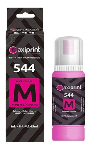 Imagen 1 de 3 de Tinta Maxiprint Compatible Epson 65ml Magenta 544