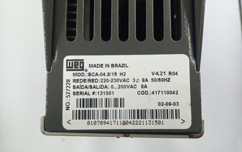 Servo Drive Weg Sem O Display Sca-04.8/16 H2 (Usado)