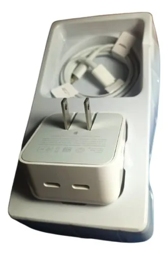 Cargador Potente Tipo Ligthning A Tipo C X 2 Puertos 35watts