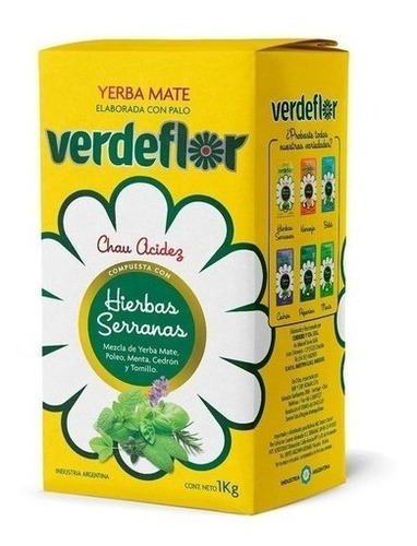 Yerba Mate Hierbas Serranas X 500g Menta Cedrón Tomillo $ab