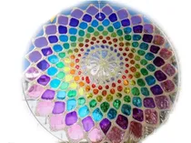 Comprar Mandalas Colgantes En Vidrio 30cm Para Reiki Yoga
