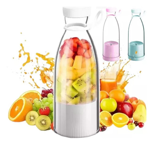 Liquidificador Portátil Garrafa Fresh Juicer 420 Ml Sucos Cor Laranja