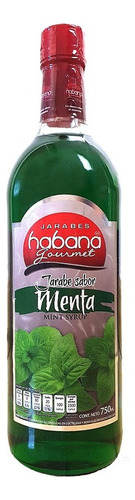 Jarabe Sabor Menta Verde Habana Gourmet 750 Ml