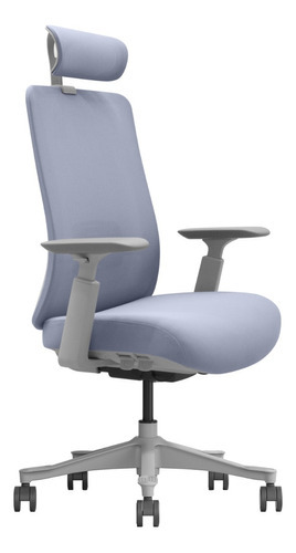 Silla Ejecutiva Ergonomica Premium Ferrini Oficina V1-gh Color Light Blue Material Del Tapizado Poliéster