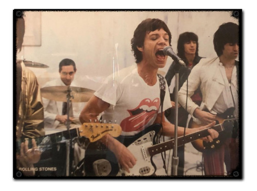 #909 - Cuadro Vintage - The Rolling Stones Rock No Chapa