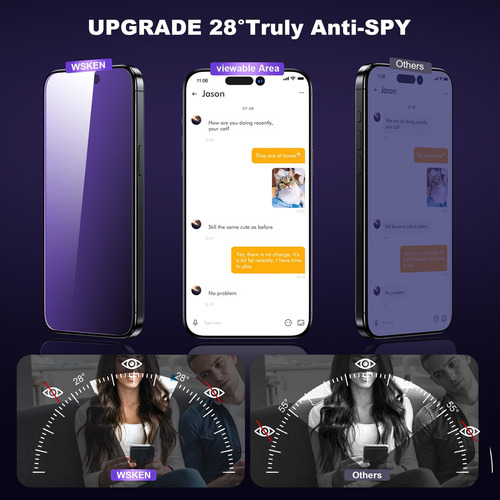 Wsken Protector De Pantalla De Privacidad Para Iphone 15 De
