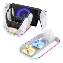Comprar Base Cargador Joysticks Ps5 Doble Indicador Led Y Usb C Rgb