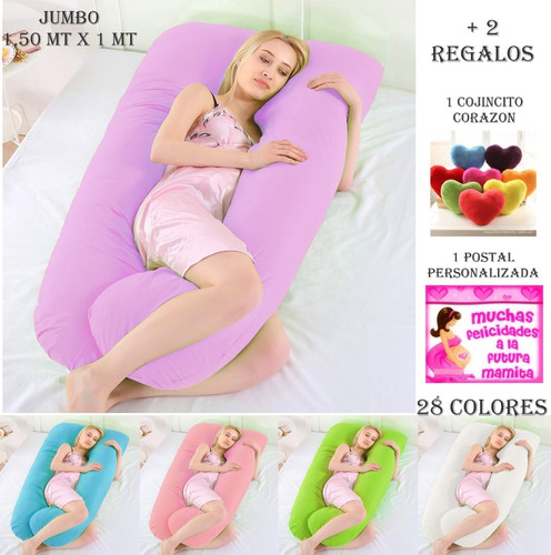 Almohada Prenatal Embarazo Jumbo 28 Colores + 2 Regalos