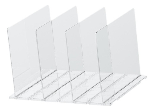 Divisores De Estantes Transparentes, Portátiles, 4 Piezas