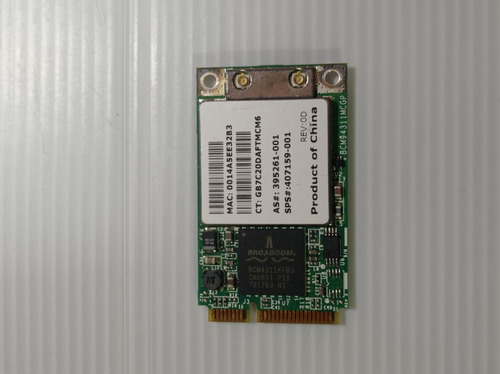 Tarjeta Wifi Broadcom Bcm94311mcg Hp Dv6500 N/p 407159-001 (Usado)