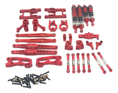 Completo De Piezas De Metal Rc Para Wltoys 12428 12423 Rojo