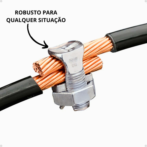 Conector Split Bolt Parafuso Fendido 10mm Cabos