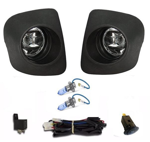 Kit Farol Milha Novo + Lampada H3 Super Branca Elba 84 A 96