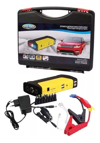 Partidor De Auto Batería + Kit Powerbank Cargador Celular 