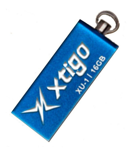 Memoria USB Xtigo XU-1 16GB 2.0 azul y plateado
