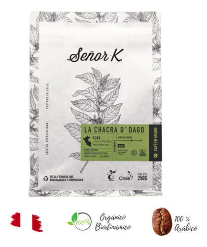 Señor K Café Molido La Chacra D´dago  - 250g  100% Arábico