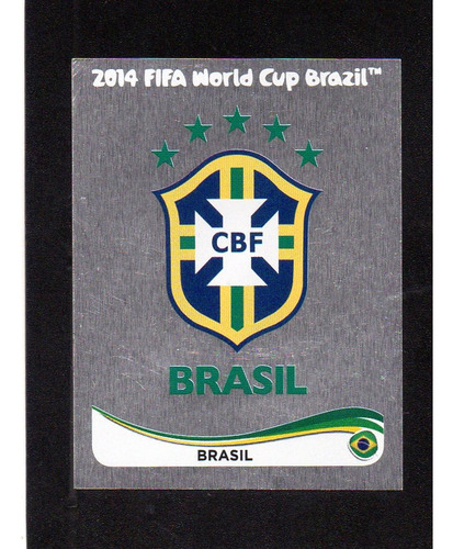 Mundial Brasil 2014, Figurita N° 32, Escudo De Brasil. Mira!