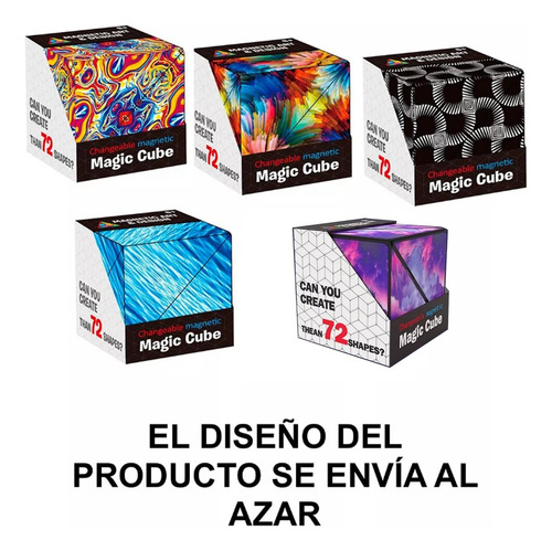 Cubo Mágico Antiestrés 72 Formas Figuras Diferente Magnético Multicolor