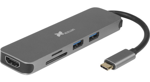 Xcellon U6-1vpd 6-in-1 Usb Type-c Hub With Power Delivery