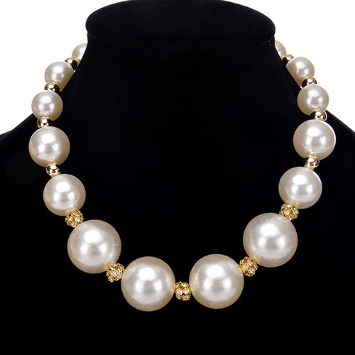 Gixaxak Collar De Perlas Artificiales Cultivadas, Gargantill