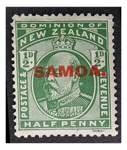 Samoa Britanica 1/2 Penny 1914 Nuevo C/g Eduardo Vii Iv. 72