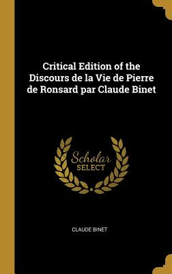 Libro Critical Edition Of The Discours De La Vie De Pierr...