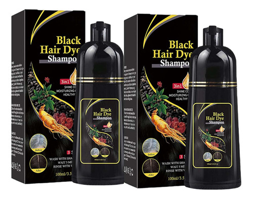 2pcshair Dye Herbal Darkening Shampoo No Harm