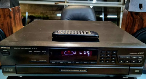 Compact Disc Player Technics Sl-pd5 Cd 5 Discos Cont Remoto (Usado)