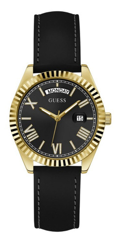 Relógio Guess Luna Feminino Dourado - Gw0357l1 Cor da correia Preto Cor do fundo Preto