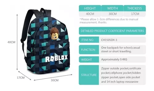 Caso Mochila escolar do aluno roblox + Lápis