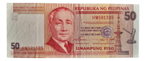Filipinas Billete 50 Piso Año 1987-1993 Vf+