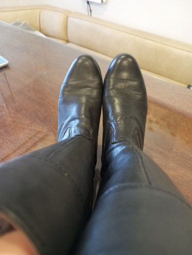Botas De 100% Cuero, Mujer 39/40 Poco De Uso. (Usado)